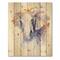 Designart - Portrait of An Elephant In Flowers - Farmhouse Print on Natural Pine Wood